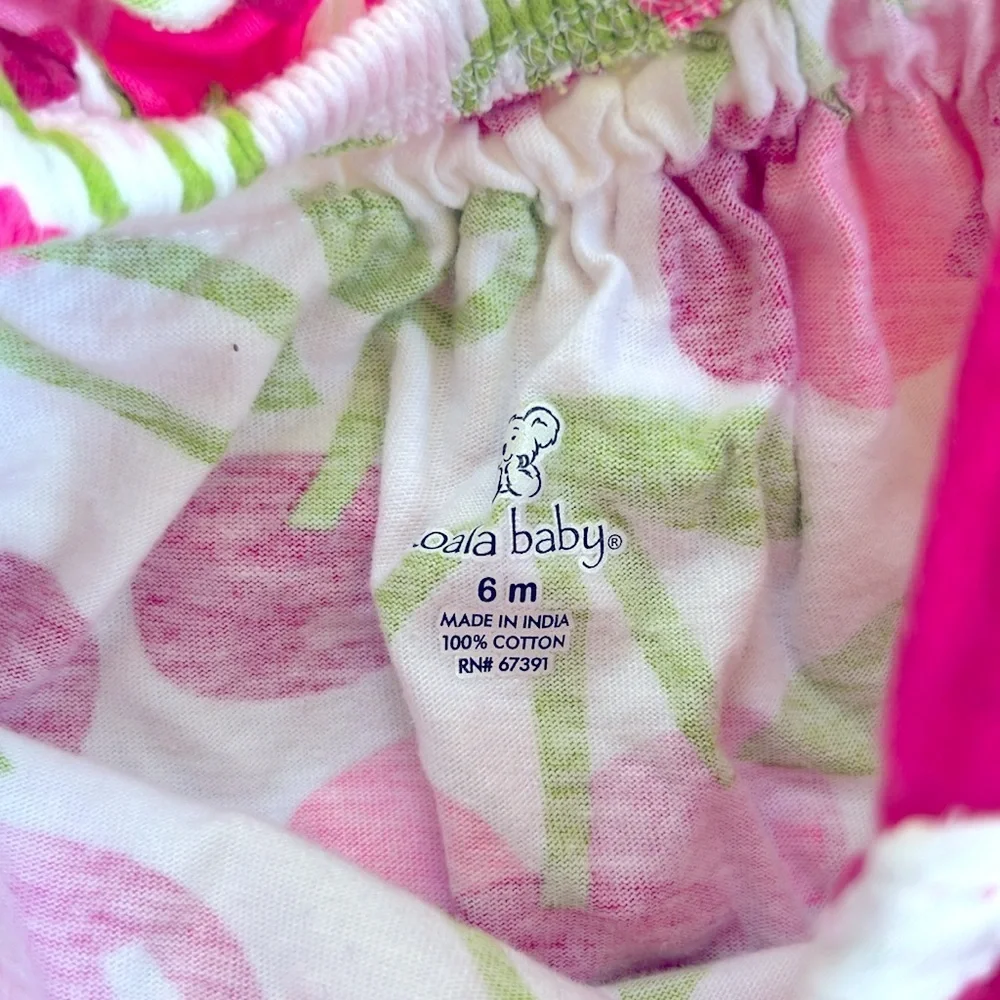 Koala Baby Bubble Romper Pink Cherries Size 6 Months